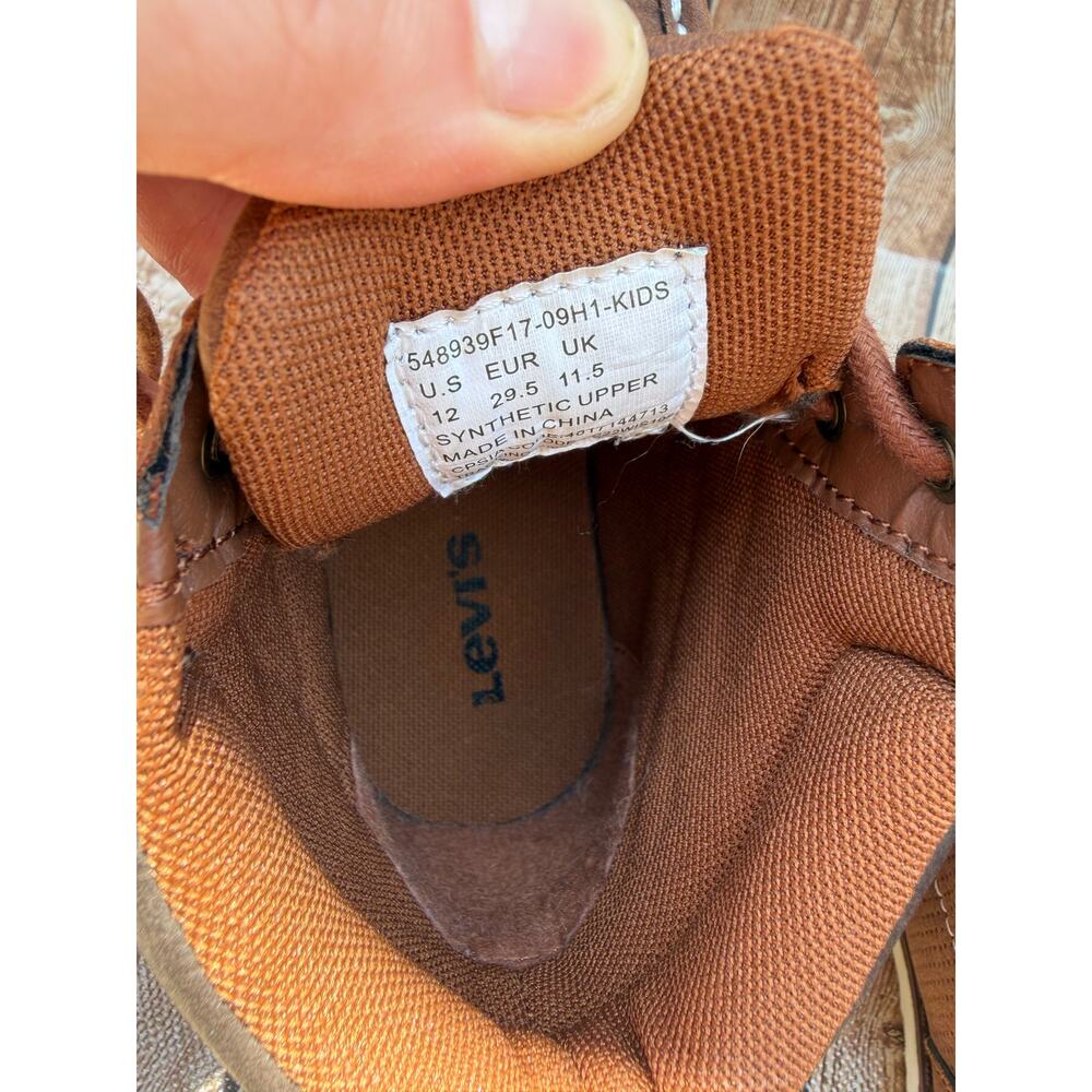 LEVI'S BOYS ANKLE BROW BOOTIE SIZE 12 - Picture 7 of 8